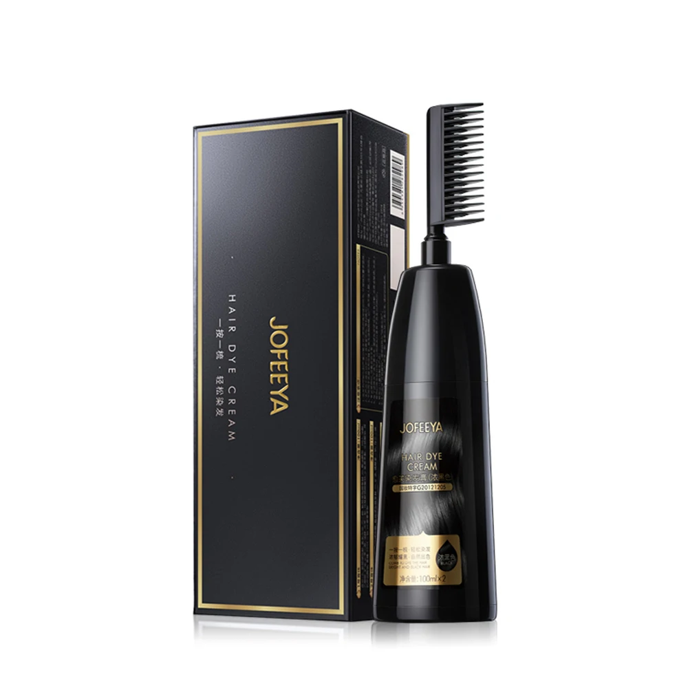 

JOFEEYA Hot Sale Hair Dye Safe Ingredient Semi Permanent Black Hair Dye Cream For Grey Hair