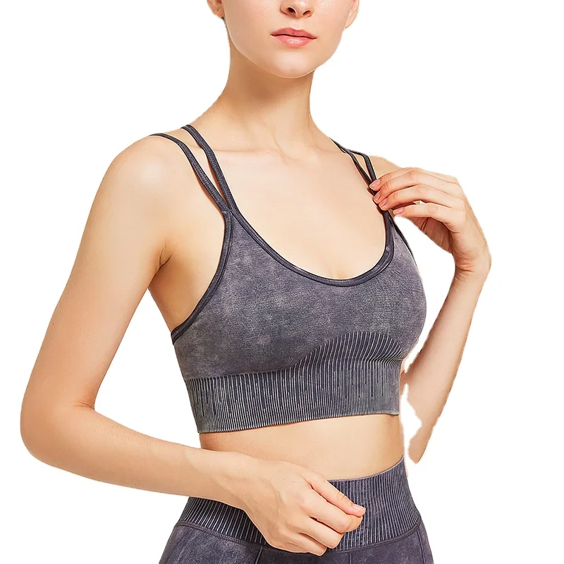 

Hot Sell Seamless Activewear Sports Bra Yoga Sling Beauty Back High-Elastic Sexy Sports Bra Top Running Workout Wear, As shown