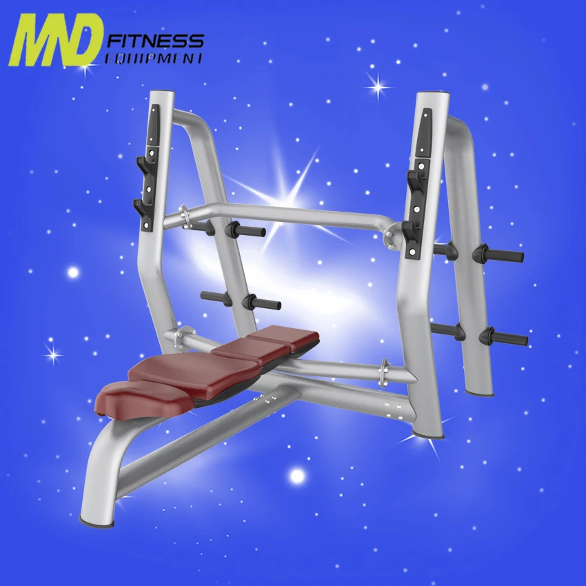 

Strong New Year Dezhou MND Fitness Gym Professional Horizontal Bench AN29 Weight bench, Sliver gray