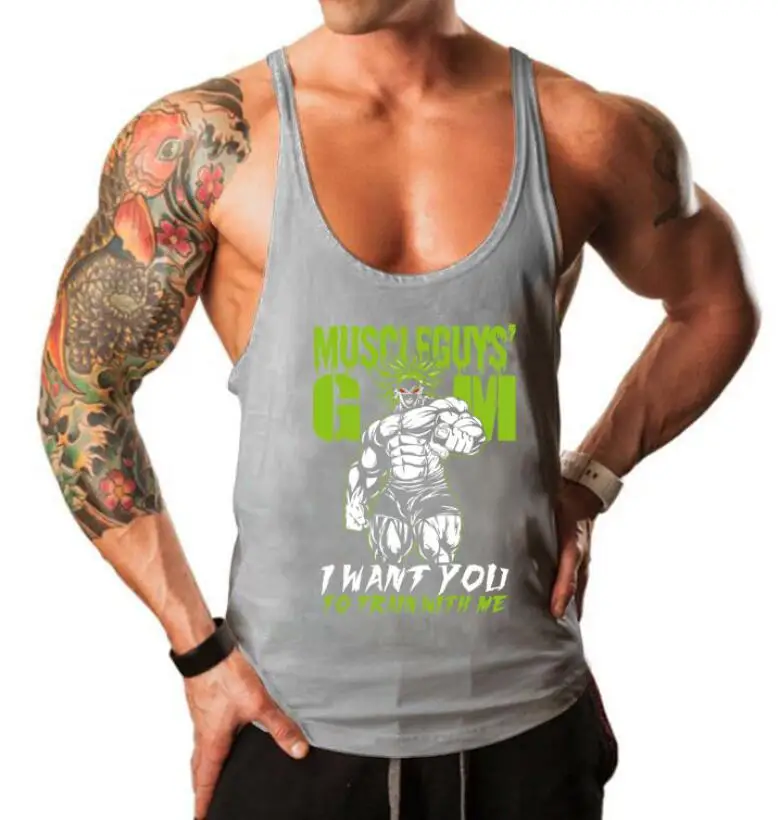 
Good quality men fitness vest muscle wear bodybuilding cloth gym T-shirt sports wear 
