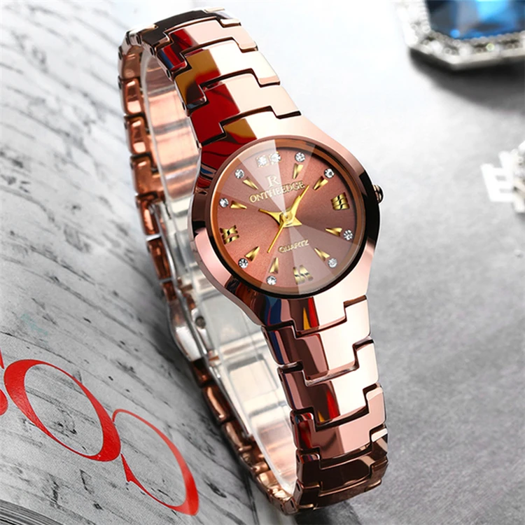 

Ontheedge 005&006 Hot Selling Women Watch Ultra Thin Watch for Ladies Rhinestone Waterproof Wristwatch New