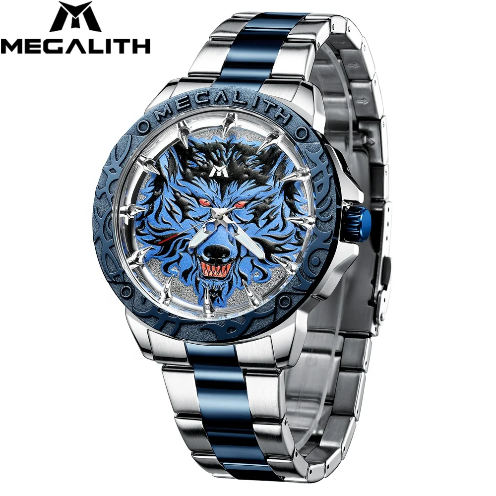 

MEGALITH Waterproof chronograph Analog Quartz Watches Men Date Wristwatch Business Fashion Watch for man