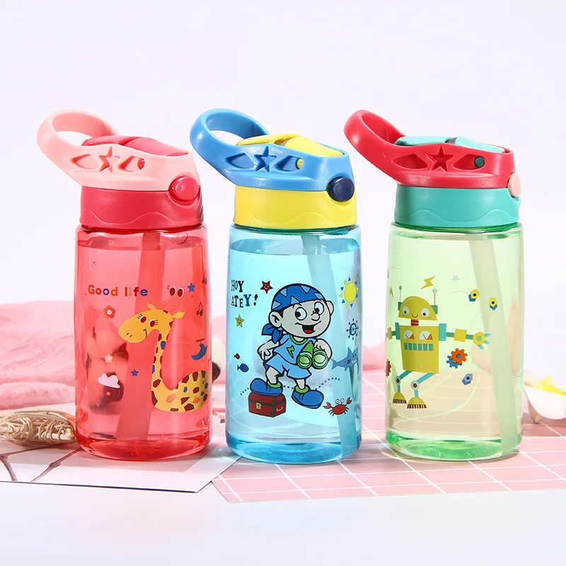 Seaygift 2021 Yiwu Wholesale Portable Cartoon Kawaii Straw Water Bottle ...