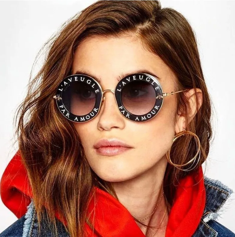 

High quality black frame sun glasses Fashion ladies outdoor oversize Sunglass, Custom colors
