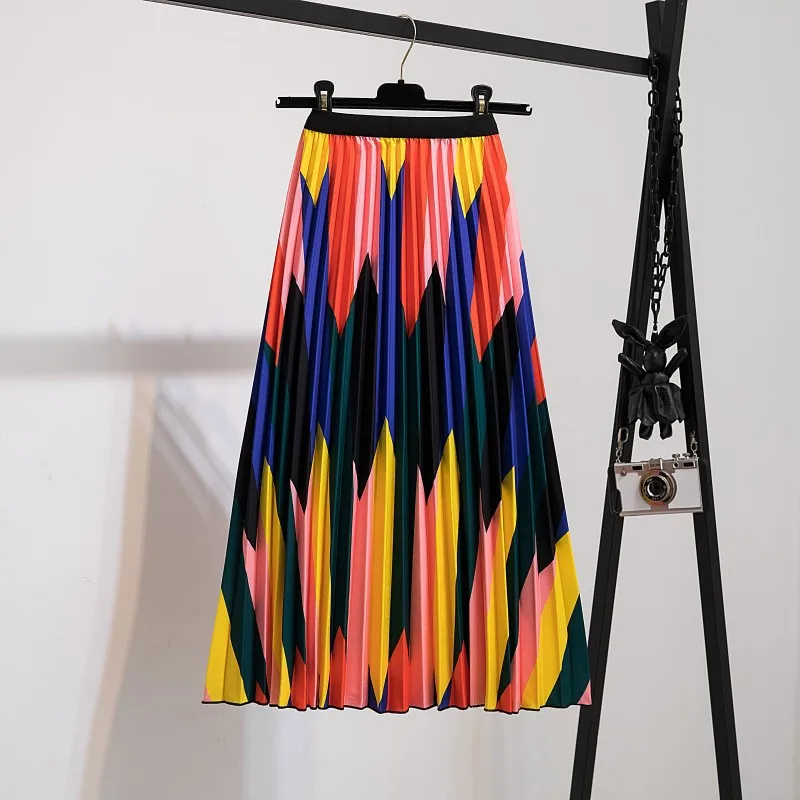

Amazon EBAY Skirt Women's Designer Printed Long Skirt Women's Maxi wholesale pleated skirt for Women