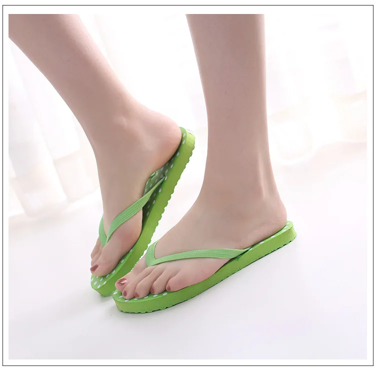 

New Flip Flops Couple Summer Wear Fashionable Beach Shoes Female Simple Flat Bottom Non-Slip Flip-Flops, Same as picture show