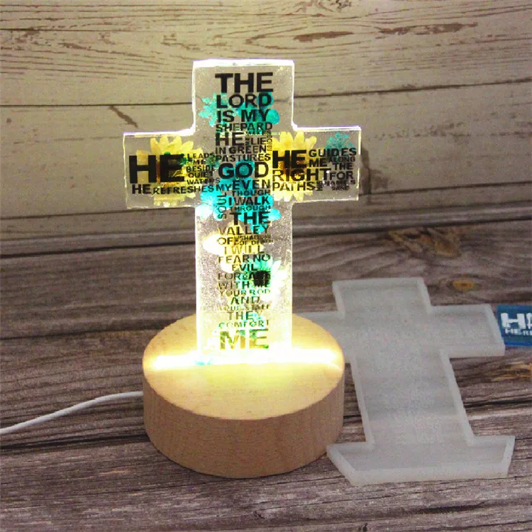 

Y3379 DIY Epoxy Silicone Large Cross Mold for Resin Craft, White