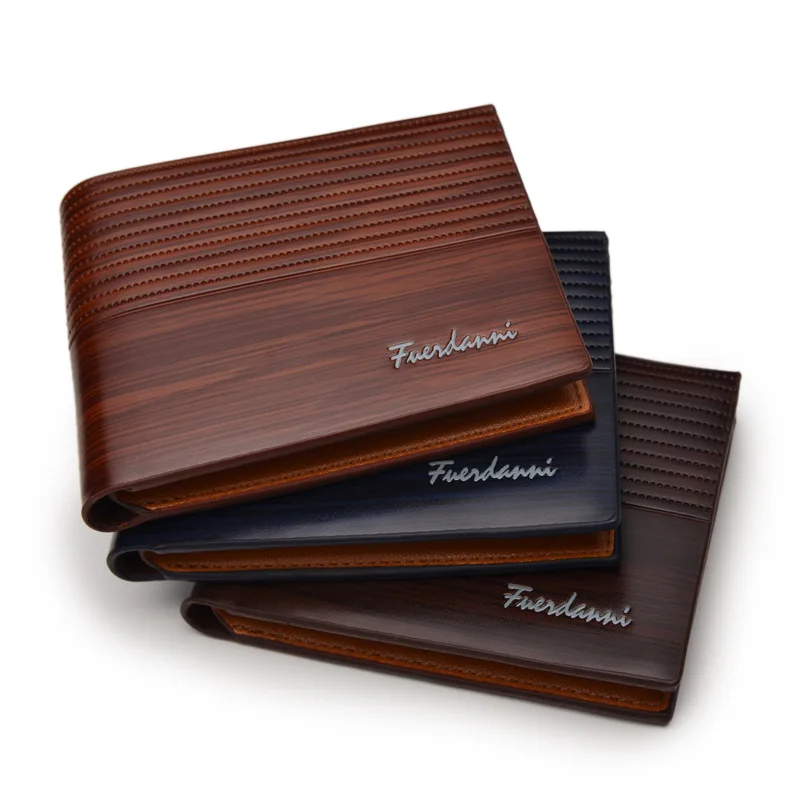 

Wallet Men Leather Custom Logo Luxury Purse Money Clip Wallet Fo man, 3 colors