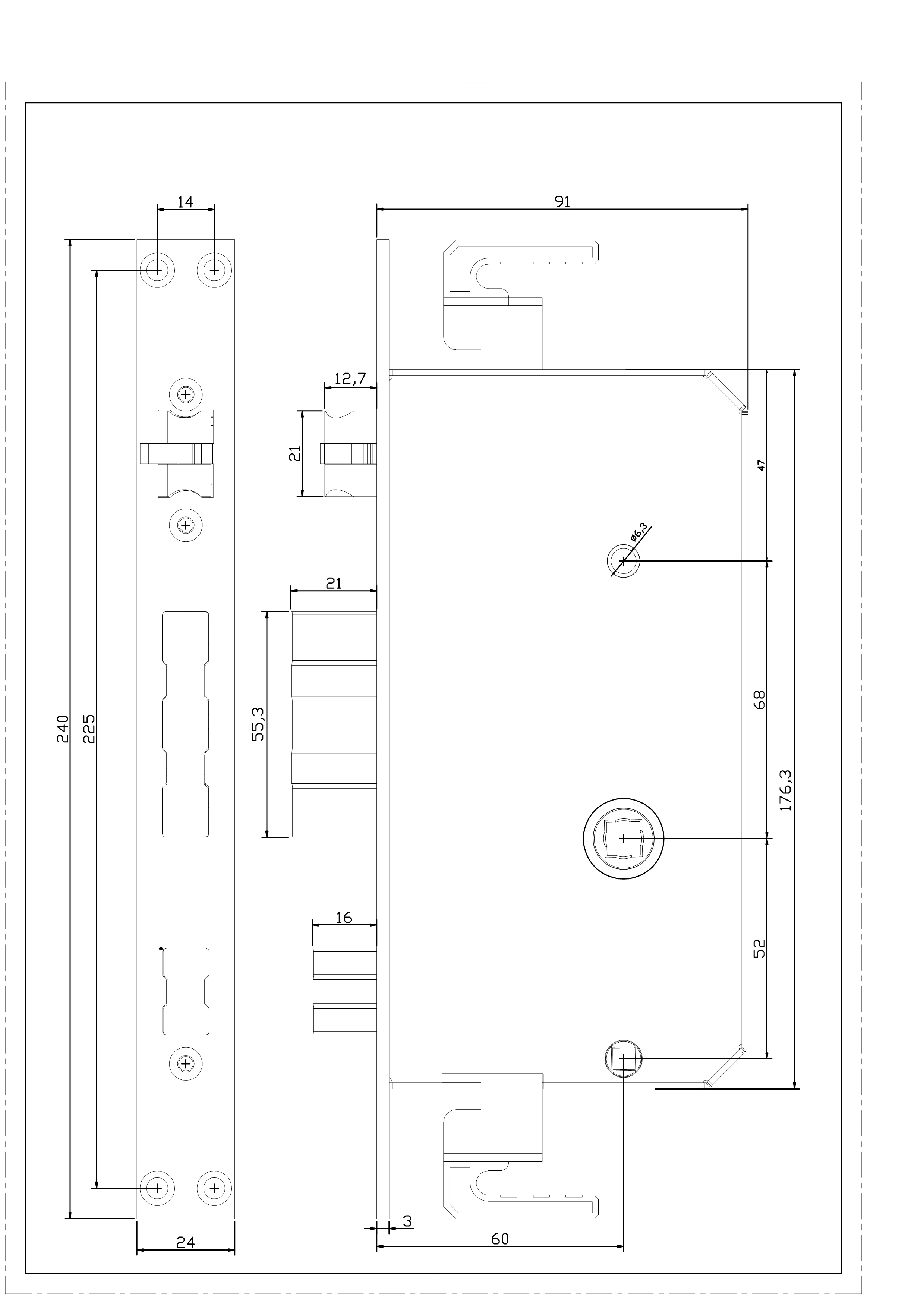 6068 Mortise Customized Digital Lock Mortise Sus 304 Square Spring ...