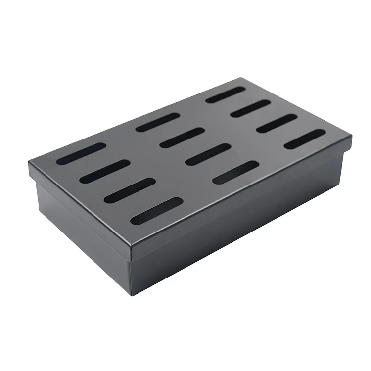 

New High Quality Smoker Box Stainless Steel BBQ Charcoal Barbecue Grill Accessories Smoker Box