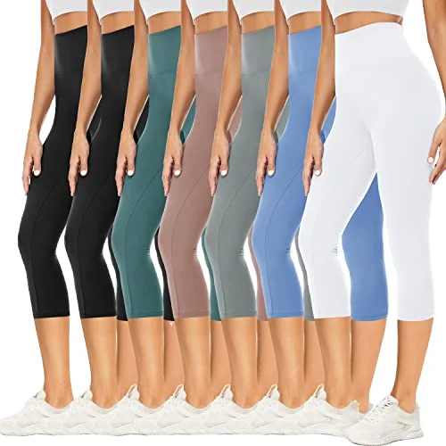 High-Waisted弹力腰头Seven分Yoga Pants