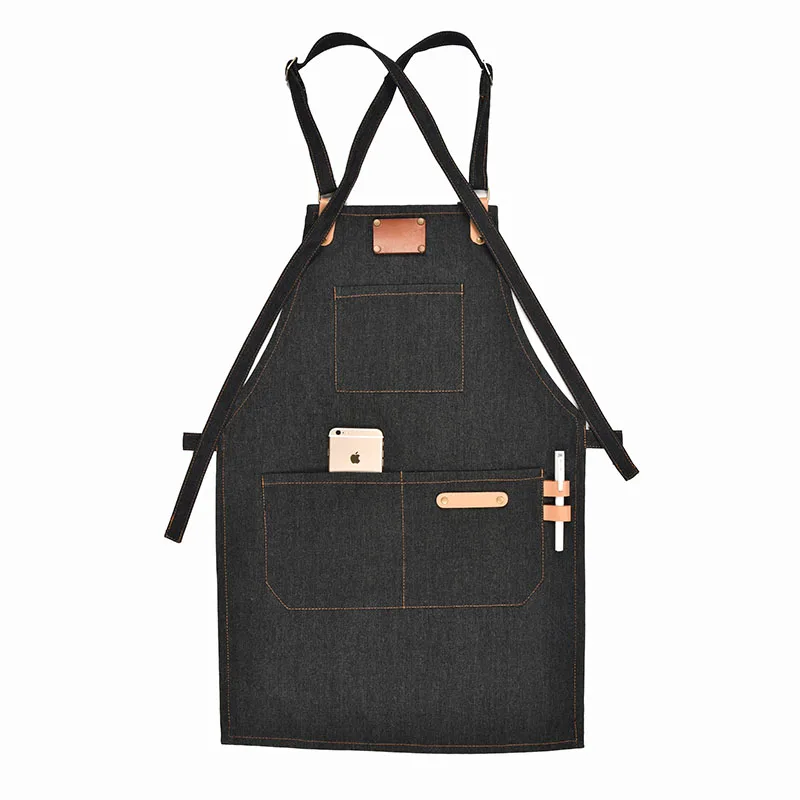 

Leather Denim Men And Women Casual Custom Top Cotton Apron, Customized