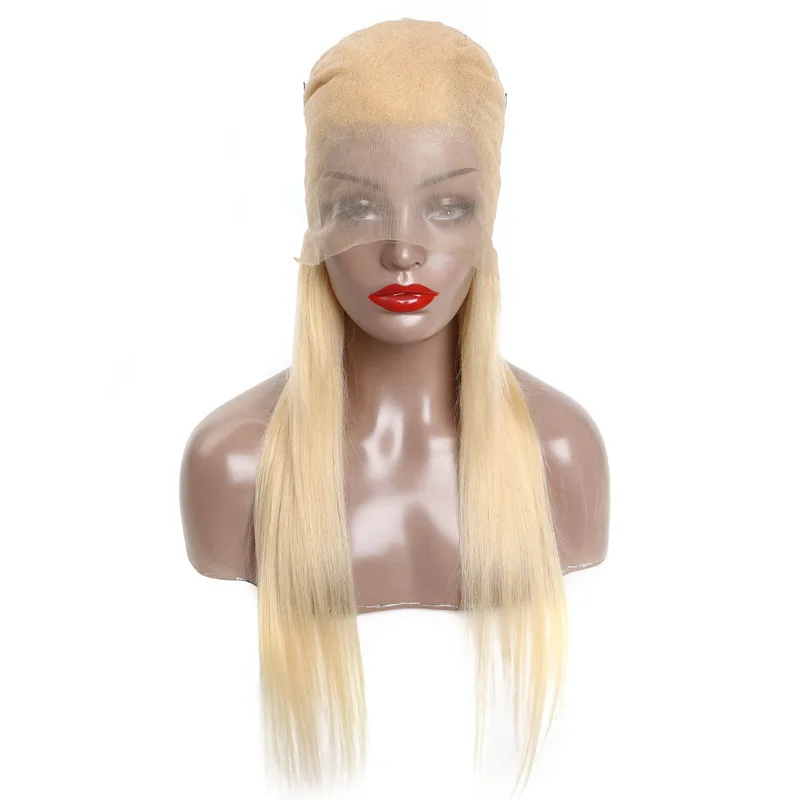 

#613 Blonde 360 Lace Wig Human Hair Straight Full Lace Wigs Unprocessed Brazilian Virgin Human hair Pre Plucked