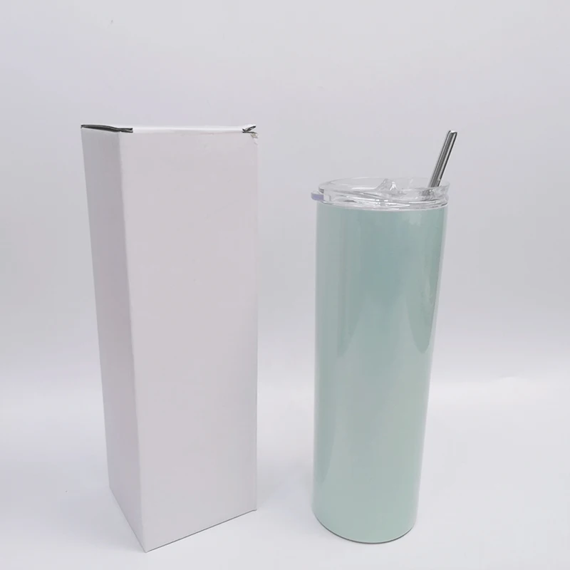 

Hot Selling 20OZ Skinny Stainless Steel Vacuum Blanks Glitter Sublimation Bottle