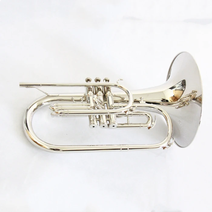 
Wholesale Price Good Quality Yellow Brass Instrument Marching Nickel Mellophone 