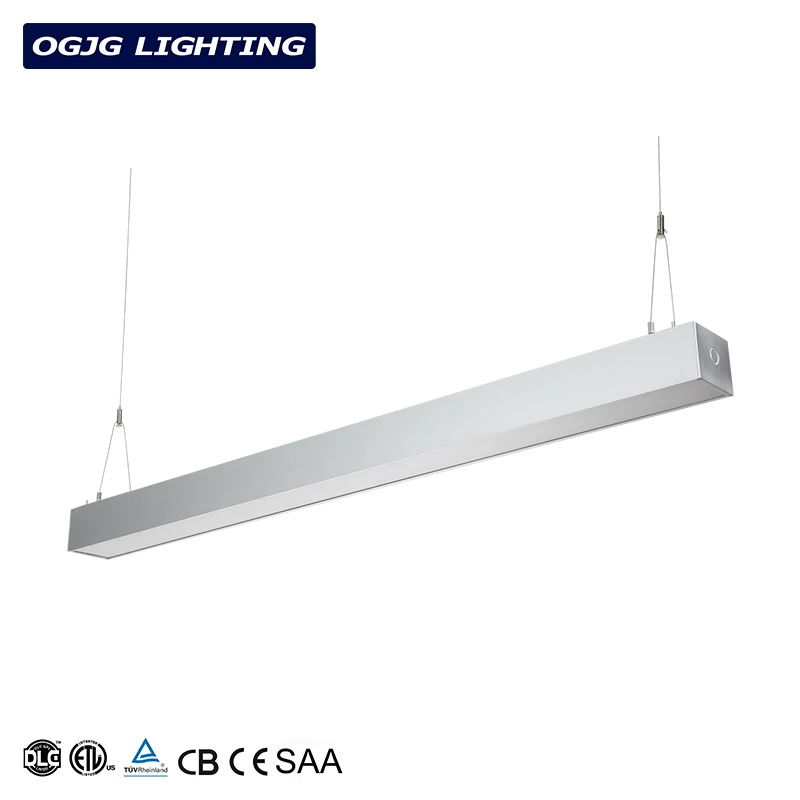 OGJG 2FT 4FT 5FT 8FT Lighting Fixture Suspended Pull Chain Switch LED Linear Light For Classroom School Meeting Room