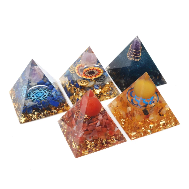 

CHUSE wholesale crystal crafts india gemstone orgonite pyramid crystals amethyst chakra orgone pyramid