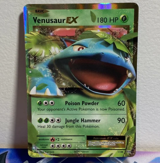 

Free Postage Original Pokemon PTCG XY Evolutions Basic Venasaur EX Ultra Rare 1/108 English Card MINT, Colorful