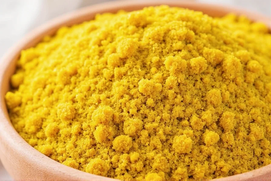 Close-up of different mustard varieties showing yellow, Dijon, and whole grain mustard in small jars with mustard seeds scattered around