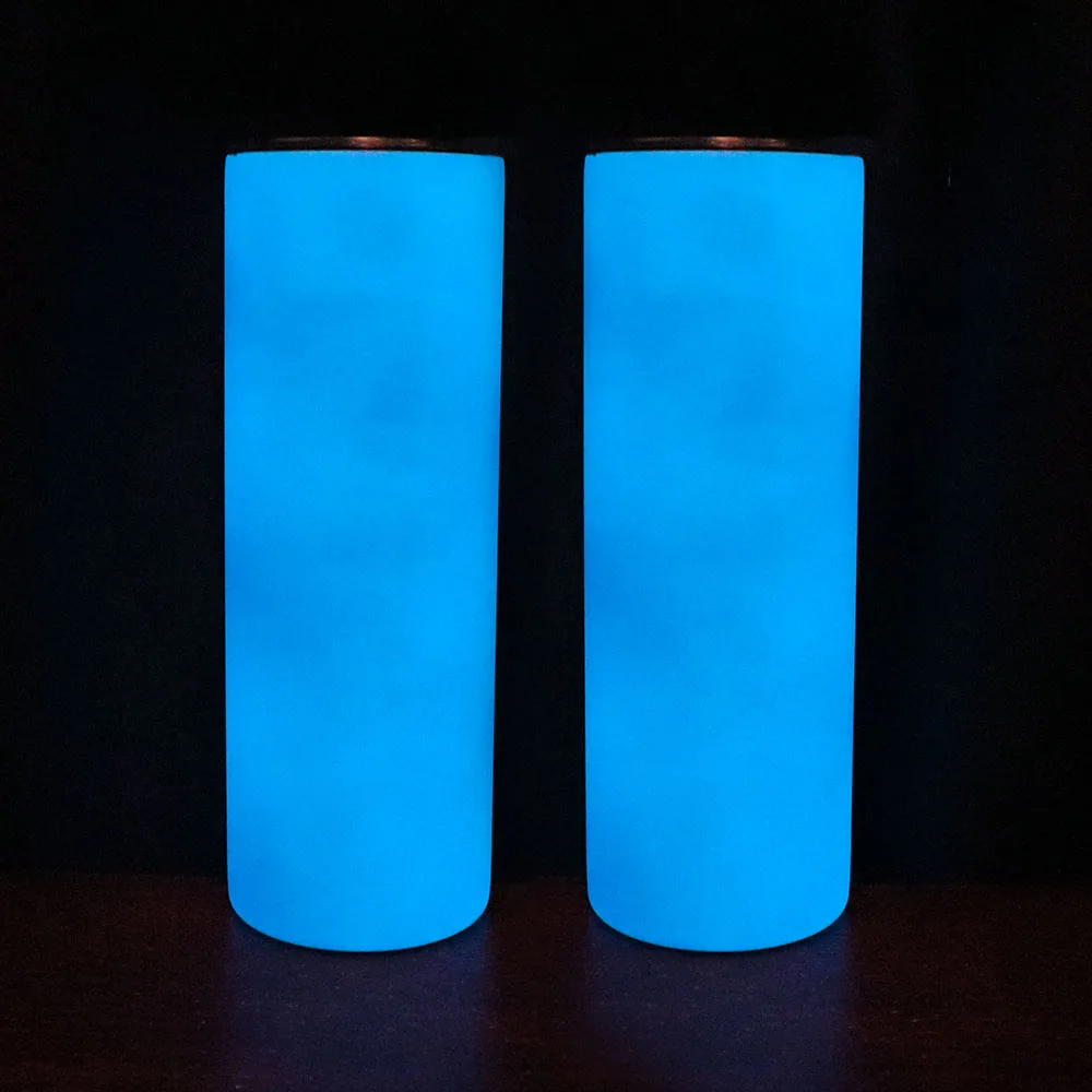 

20oz double wall steel travel skinny color changing glow in the dark sublimation tumbler cups mug in bulk