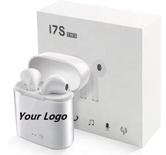 OEM Free sample i7s tws earphone Mini In Ear custom Logo wireless subwoofer hifi True Wireless Earbud