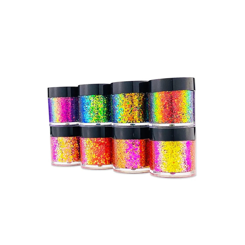 

Flakes duochrome chameleon eyeshadow high pigment pressed powder private label, Customized color