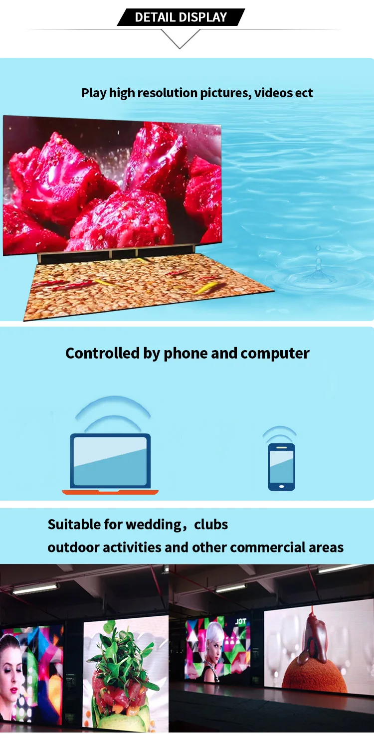 Led Stage P4.81 P2.976 P3.91 Led Screen 500x500 Indoor Empty Cabinets