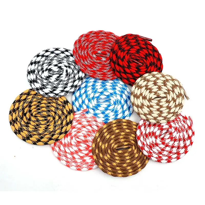 

Weiou Custom 5mm Multicolor round Polyester shoelaces Plastic tips shoelaces yeezy shoelaces