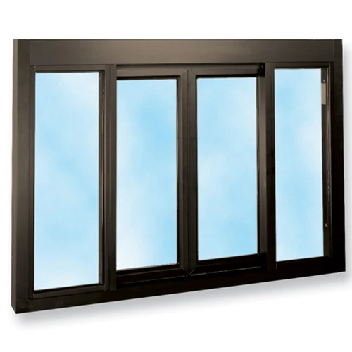 product-Zhongtai-Single Clear Tempered Glass Aluminum Frame Black Color Aluminum Sliding Window-img