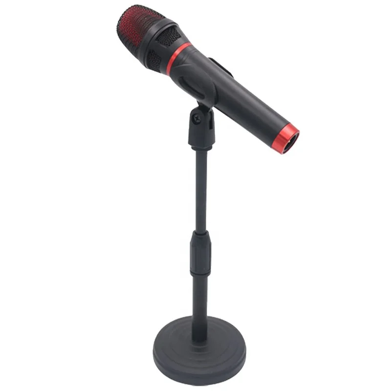 

adjustable microphone stand table microphone stand desktop mic with stand for recording flexible microphone holder, Black