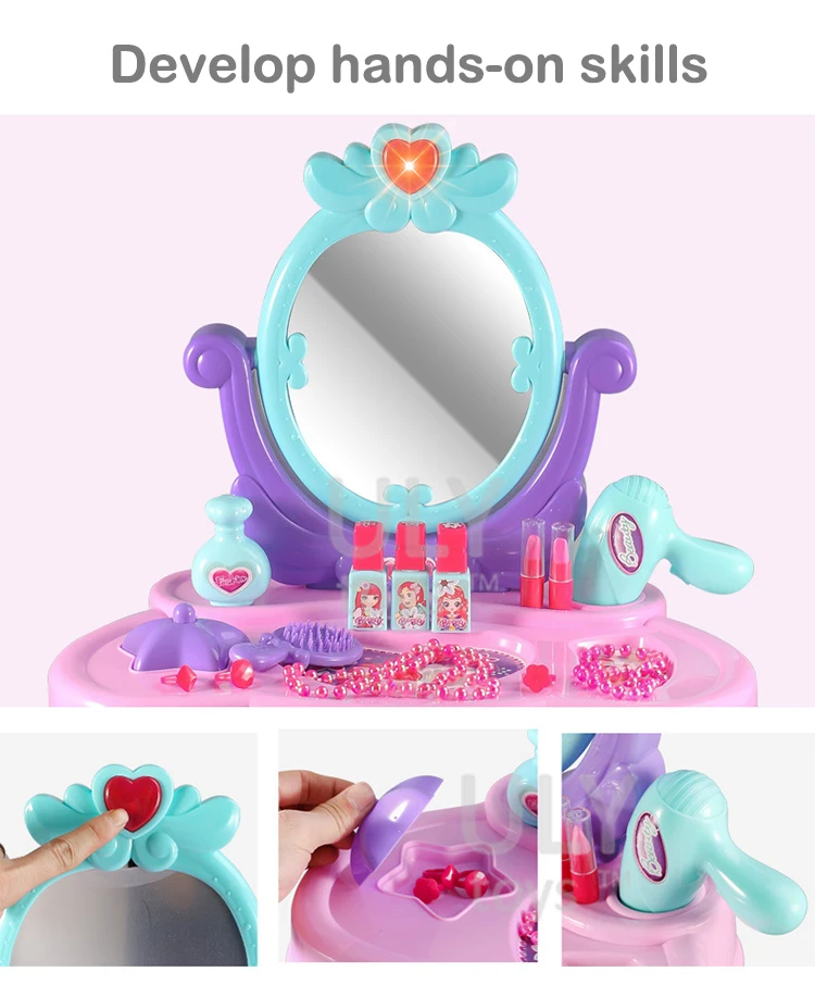 Jugetes Toy Portable Girls Dressing Table Toy Kids Make Up Set Beauty