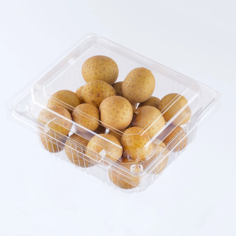 250g Pet Plastic Strawberry Packaging Container Disposable Clear Fruit