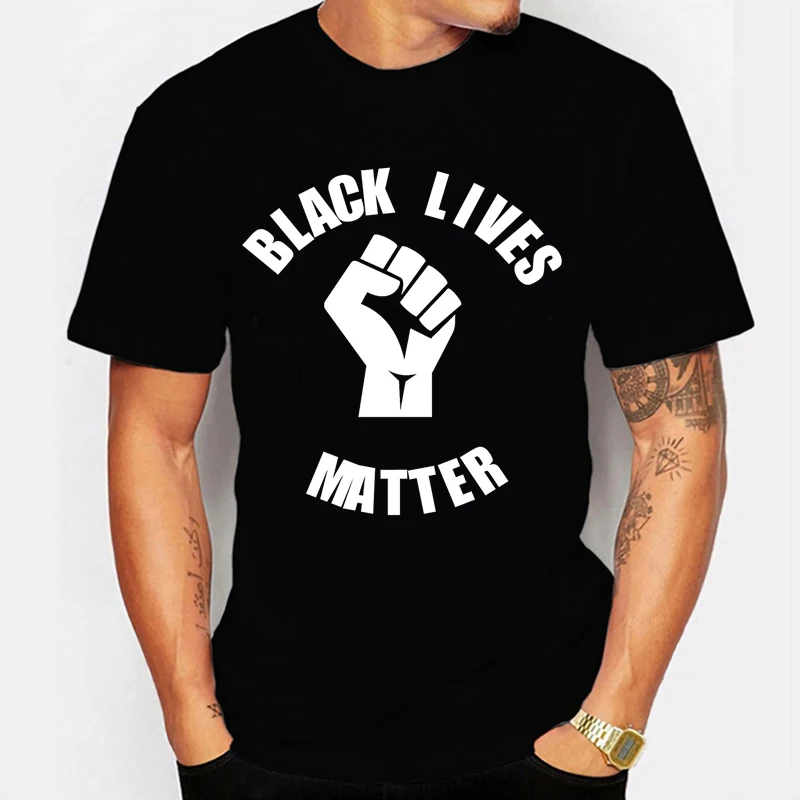 

Fashion Style Men Tshirts 100% Cotton Black Lives Matter Printing Clothes I can't breathe Men T-shirt, As pictures or customized