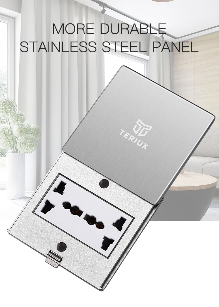 Wholesale small stainless steel flat push floor socket box