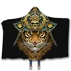 Printing 3D image wholesale custom soft textile acrylic blanket with hat