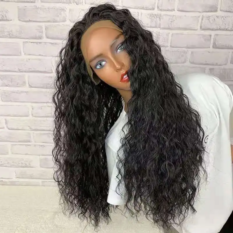 

China Long Rose Wave Hair Wig For Black Women Indian Human Hair Wigs, As picture