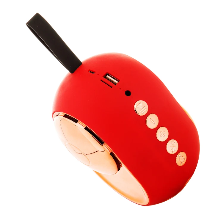 

high quality Fashion Mini Music Box 1200mah rechargeable Wireless Cute Wireless Portable BT speaker, Black