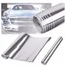 1PC Graphics Decals 12" x 60'' Mirror Silver PVC Vinyl Wrap Film Car Sticker Decal Sheet Bubble Decals/Emblems/License Frames