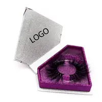 

25Mm silky mink eyelashes extension,transparent false eyelashes box,3d real mink own brand false eyelashes