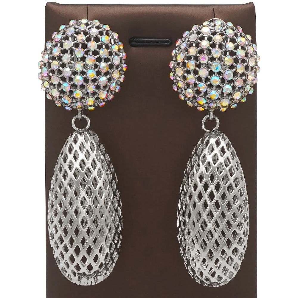 

fashion big earrings silver cubic zircon earrings stones earring fashion Z486