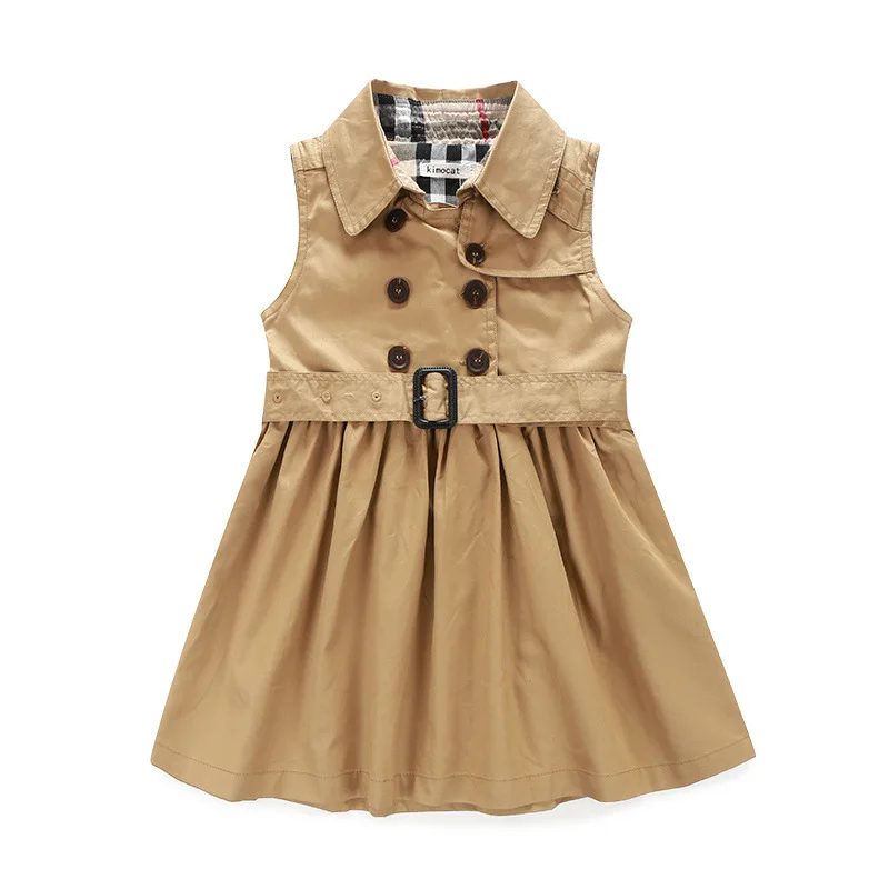 

Toddler girls clothes spanish style little girl clothes 2021 V neck double-breasted little girl summer dress