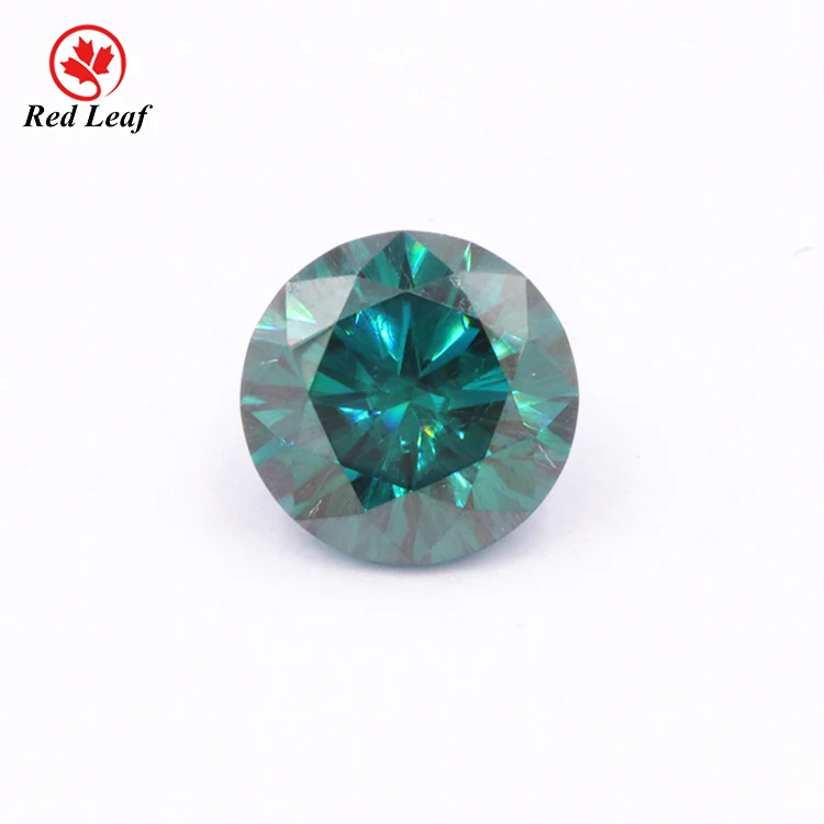 

Redleaf moissanite price per carat synthetic stone round shape emerald color loose moissanite