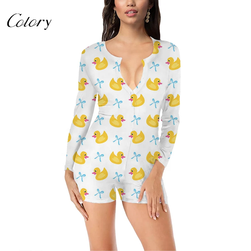 

Colory Cartoon Pajama Girl Sexy Flower Pajamas Design And Print, Picture shows