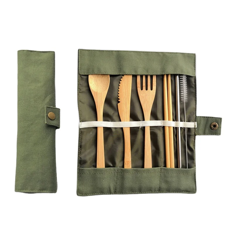 

Portable ECO Friendly Reusable Bamboo brilliant dinnerware set, Natural color