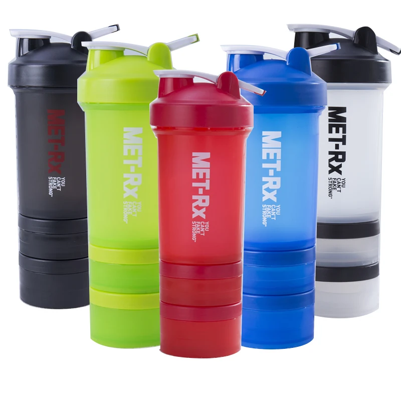 

Custom Logo Eco Friendly Plastic Gym Protein Shaker Water Bottle, Black, blue, green