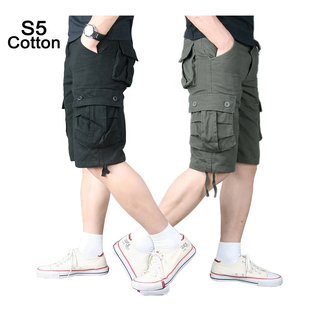 

Men's Cotton Canvas Military Tactical Short Pants Army Fans Combat Hiking Hunting Multi Pockets Safari Cargo Pant Trousers