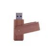 Low price wooden swivel USB flash drive/promotional gift wooden twister USB key/ business gift wooden USB pen drive