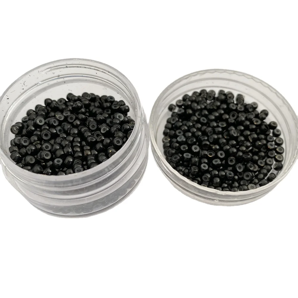 

1000pcs/bottle Copper Silicone Nano Beads for Nano Tip Hair Extensions, Black-brown/blonde