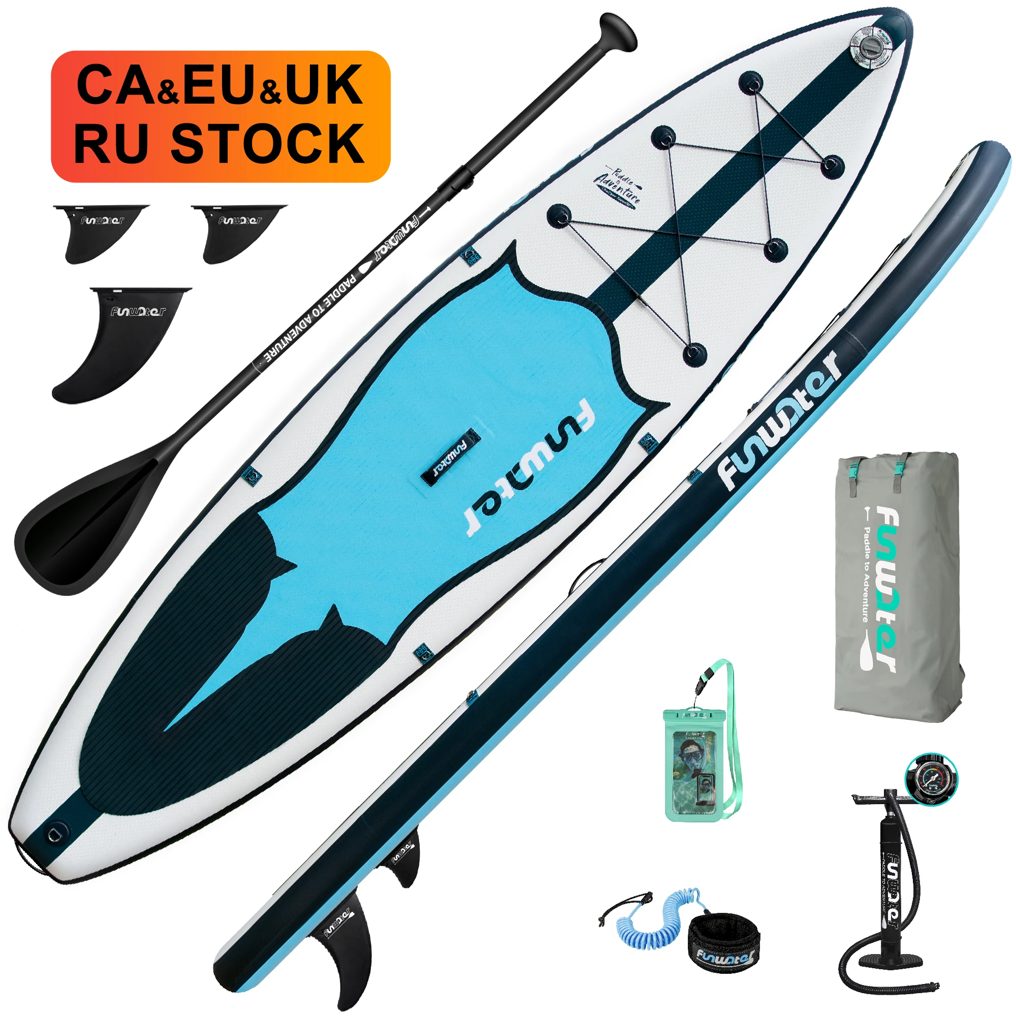 

FUNWATER Dropshipping OEM stand up paddleboard isup inflatable design surfboard inflatable stand up paddle board set