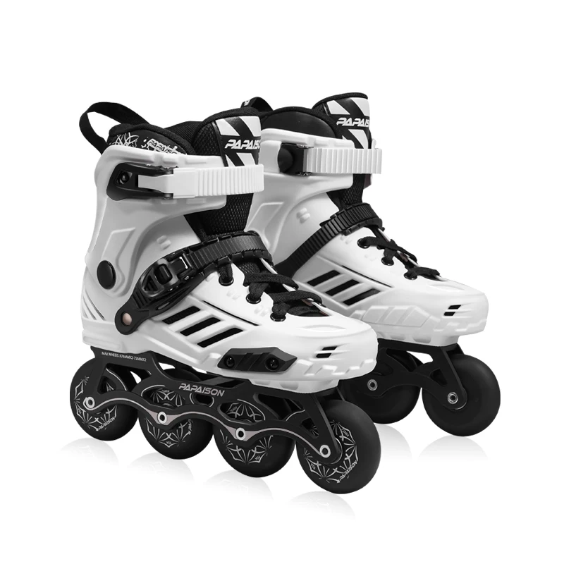 

PAPAISON 2022 new design high quality adults slalom skates freestyle inline skates roller skates in stock, White/ black